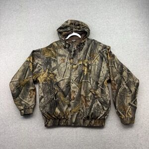 Spartan Outdoors Hooded Camo Jacket Men's XXL Zip Realtree Hardwoods Coat